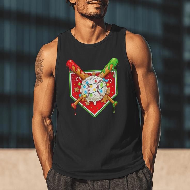 Christmas Baseball Ice Cream Drip Men Women Kids Men Tank Top