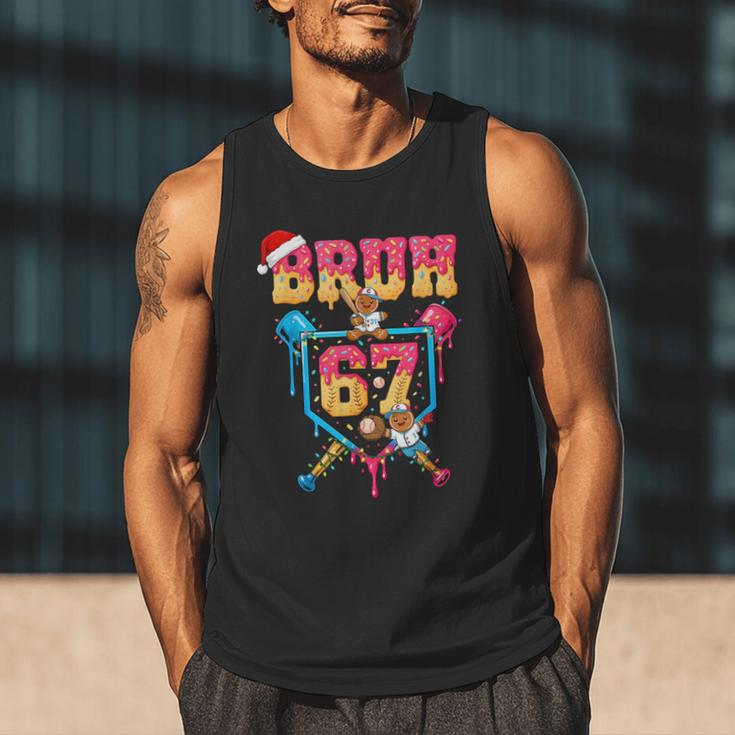 Christmas Gingerbread Bruh 67 Baseball Ice Cream Drip Kids Men Tank Top Christmas Gingerbread Bruh 67 Baseball Ice Cream Drip Kids Men Tank Top