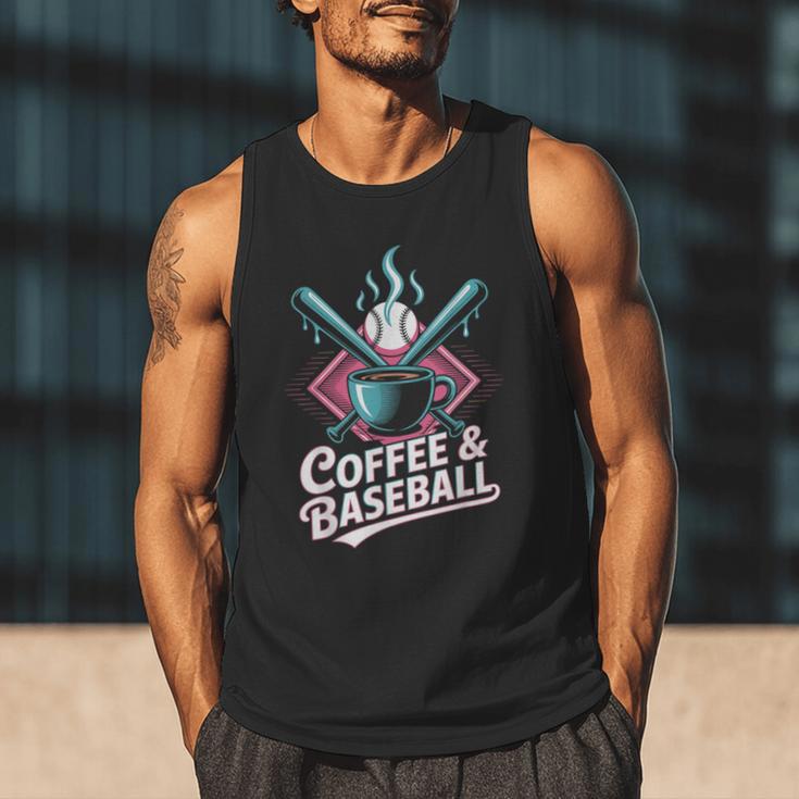 Coffee And Baseball Baseball Player Men Tank Top