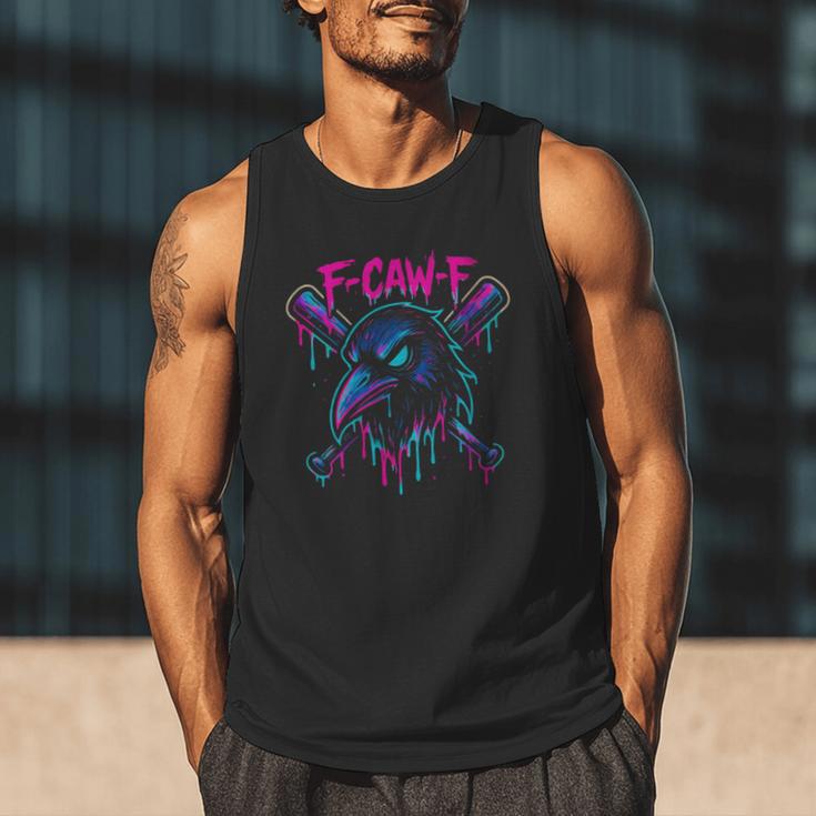 Cool Baseball F Caw F Crow Fcawf Raven Fawk Off Bird Men Tank Top Cool Baseball F Caw F Crow Fcawf Raven Fawk Off Bird Men Tank Top