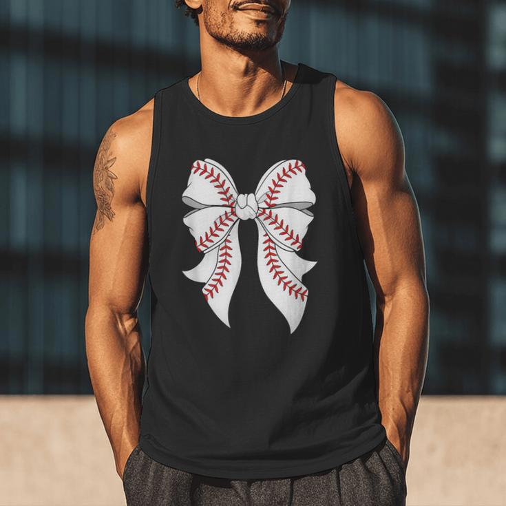 Cute Baseball Coquette Bow For Women Girls Baseball Mama Mom Men Tank Top Cute Baseball Coquette Bow For Women Girls Baseball Mama Mom Men Tank Top