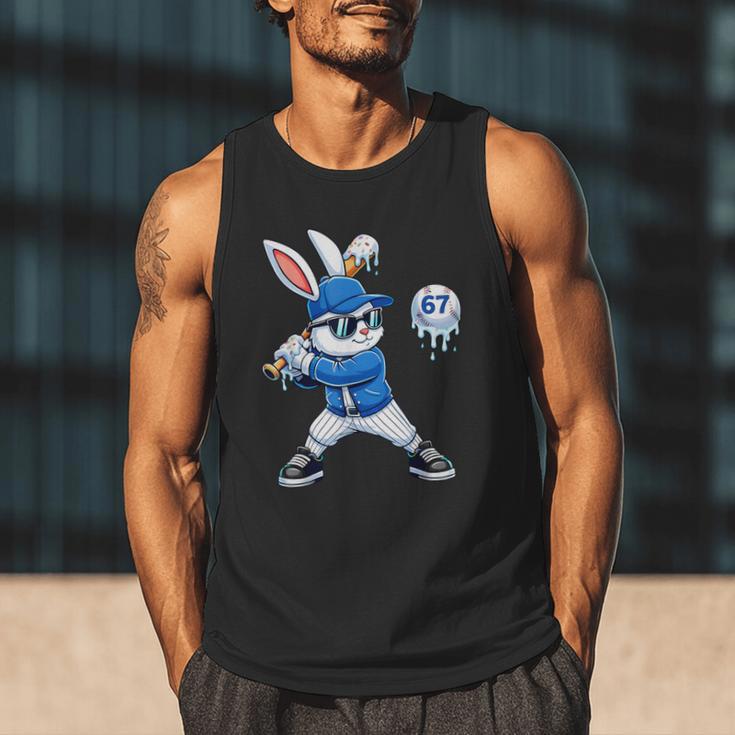 Dripping Drip Baseball Rabbit Bunny Easter Men Boy Kid Men Tank Top