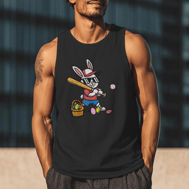 Easter Bunny Baseball Player Batter Rabbit Boys Kids Men Men Tank Top Easter Bunny Baseball Player Batter Rabbit Boys Kids Men Men Tank Top