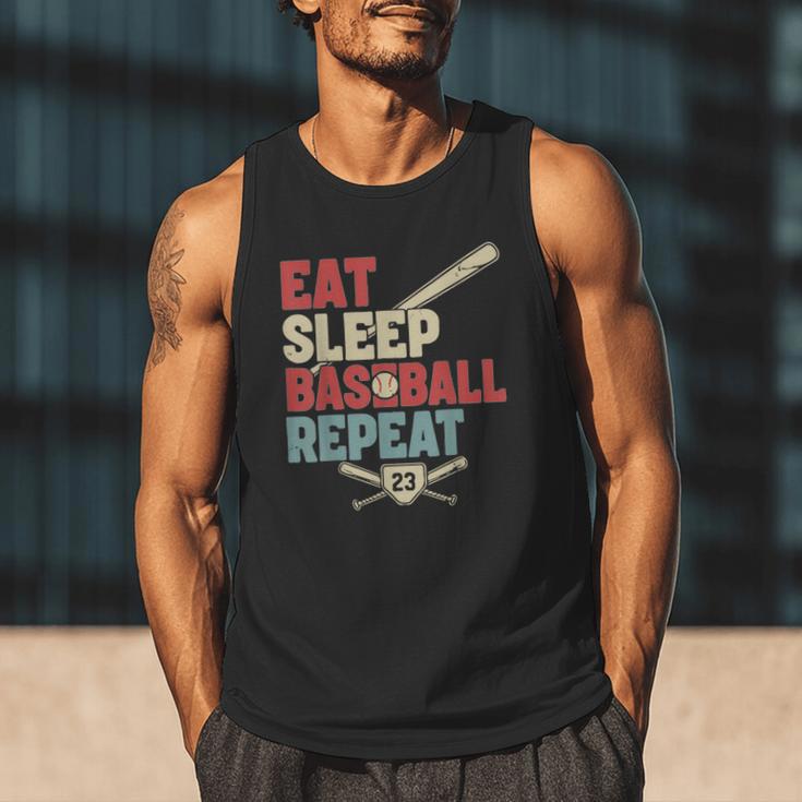 Eat Sleep Baseball Repeat Bat Ball Player Fan Men Tank Top Eat Sleep Baseball Repeat Bat Ball Player Fan Men Tank Top