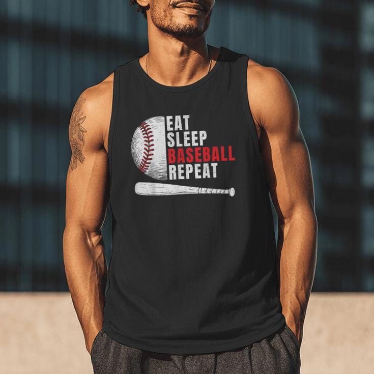 Eat Sleep Baseball Repeat Humor Baseball Dad Players Men Tank Top Eat Sleep Baseball Repeat Humor Baseball Dad Players Men Tank Top