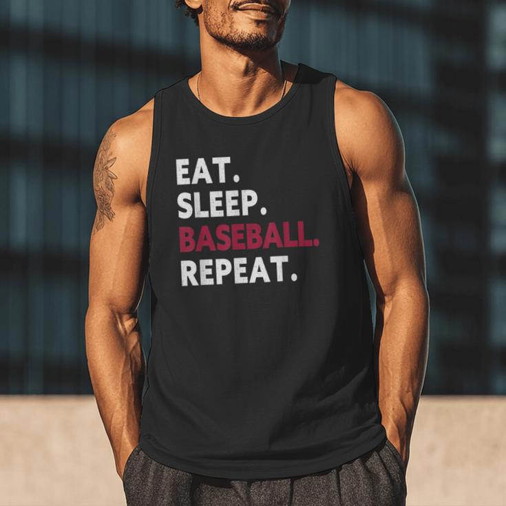 Eat Sleep Baseball Repeat Baseball Player Men Tank Top