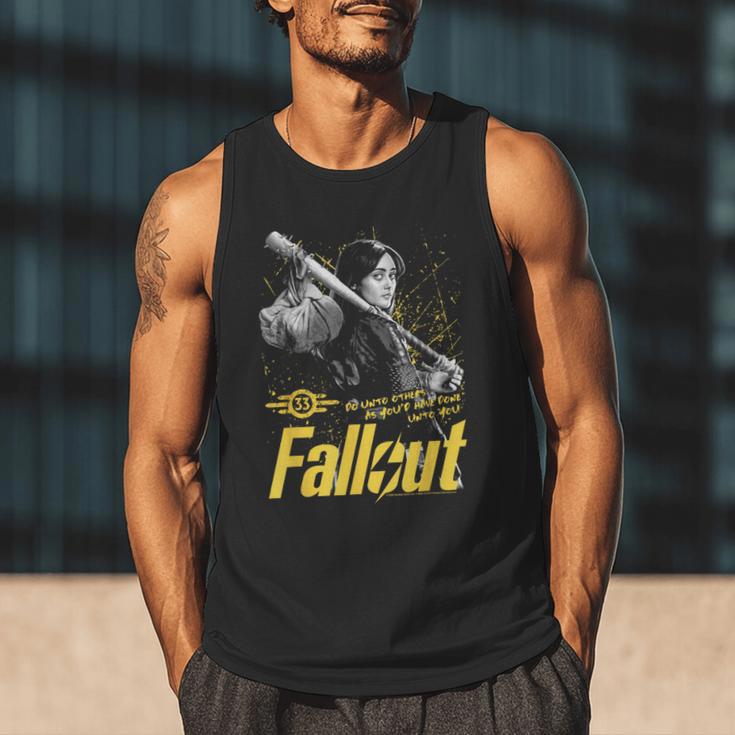 Fallout TV Series Lucy Do Unto Others Baseball Bat Gamer Men Tank Top