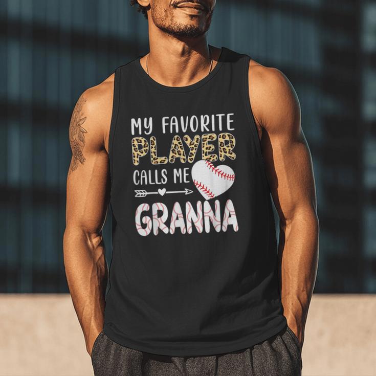 My Favorite Player Calls Me Granna Baseball Leopard Men Tank Top My Favorite Player Calls Me Granna Baseball Leopard Men Tank Top