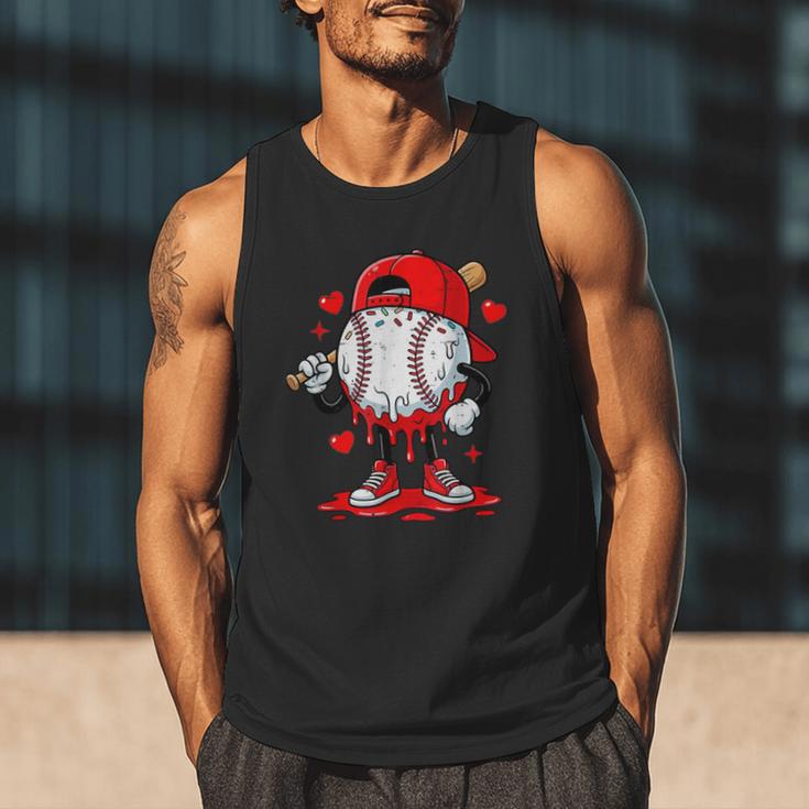 Game Day Baseball Drip Valentine Hearts Sport Lover Men Tank Top Game Day Baseball Drip Valentine Hearts Sport Lover Men Tank Top