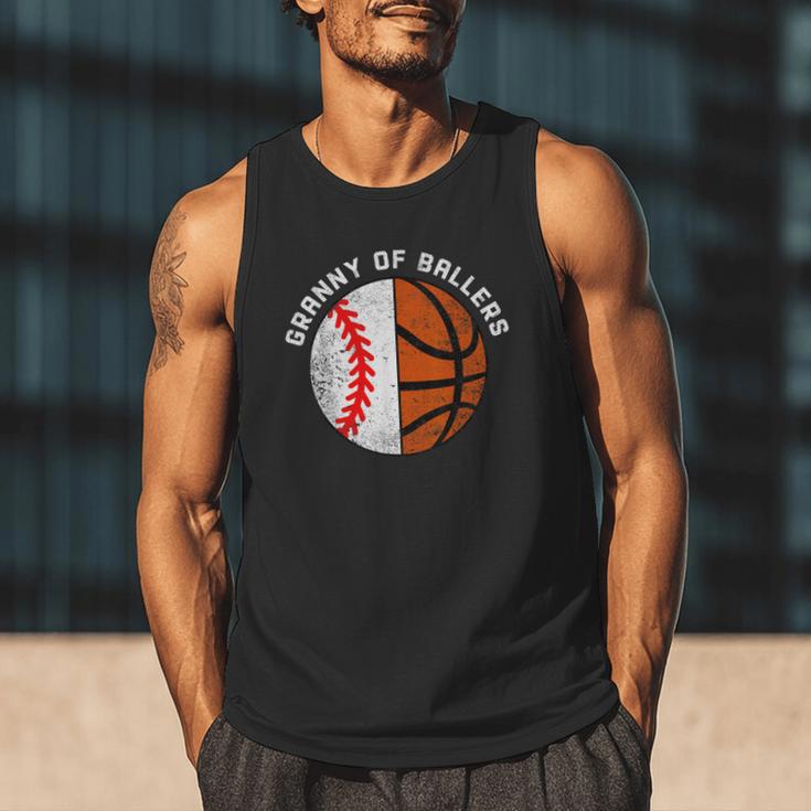 Granny Of Ballers Baseball Basketball Grandma Granny Men Tank Top
