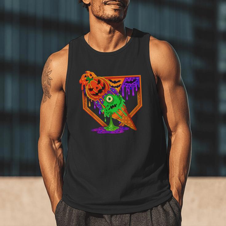 Halloween Baseball Ice Cream Drip Boys Girls Youth Men Tank Top