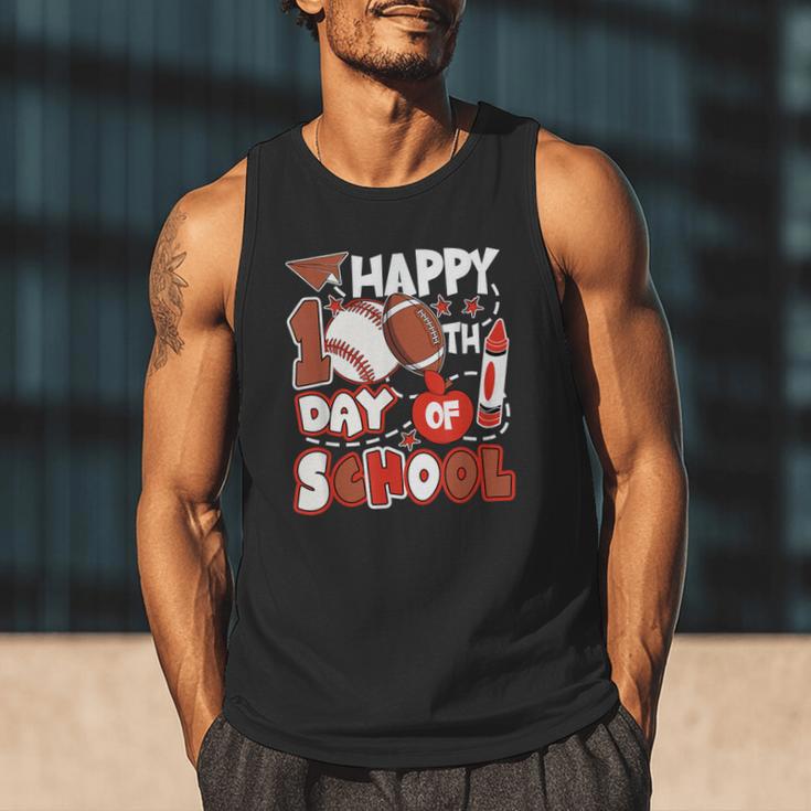 Happy 100 Days Of School Baseball Football PE Teacher Men Tank Top