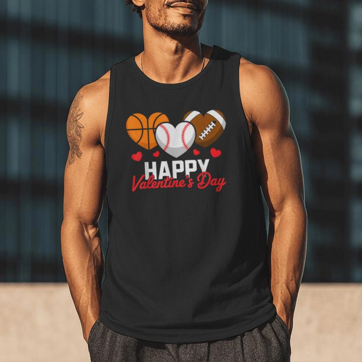 Happy Valentine’s Day Basketball Football Baseball Hearts Men Tank Top Happy Valentine’s Day Basketball Football Baseball Hearts Men Tank Top