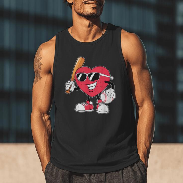 Heart Play Baseball Valentine's Day Teens Boys Girls Kids Men Tank Top Heart Play Baseball Valentine's Day Teens Boys Girls Kids Men Tank Top