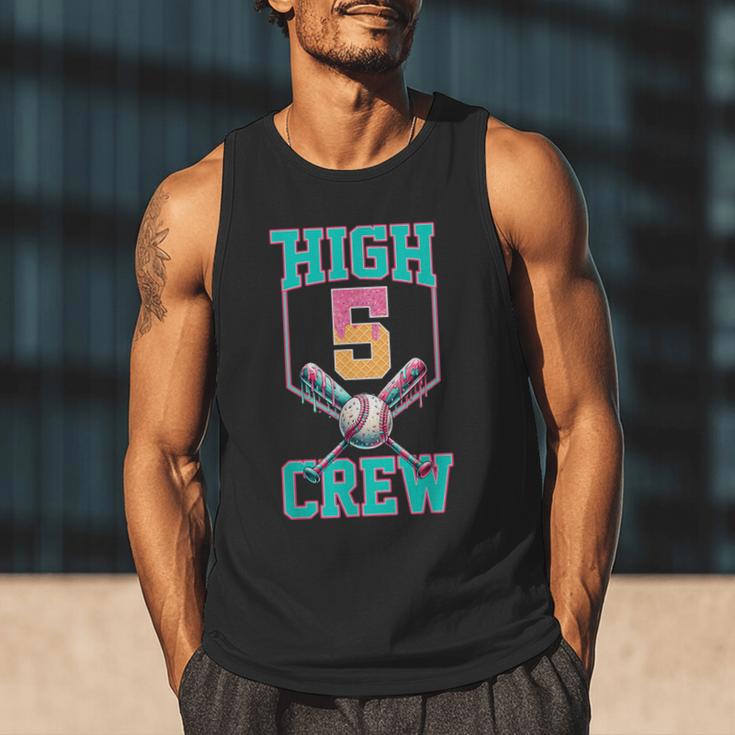 Hi 5 Birthday Party Decorations For Boy Baseball Drip 5th Men Tank Top Hi 5 Birthday Party Decorations For Boy Baseball Drip 5th Men Tank Top