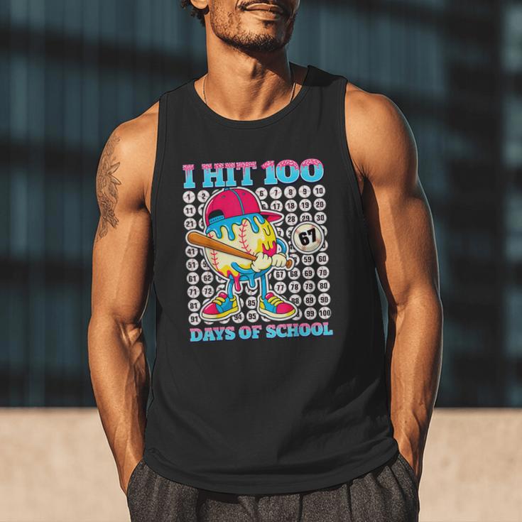 I Hit 100 Days Of School 67 Drip Baseball Boys Kids Men Tank Top I Hit 100 Days Of School 67 Drip Baseball Boys Kids Men Tank Top
