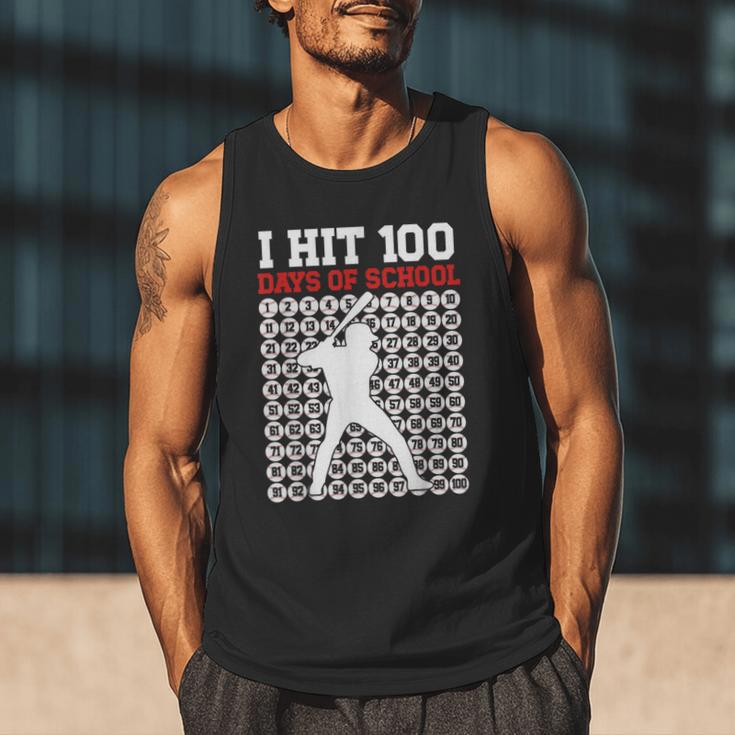 I Hit 100 Days Of School Baseball 100 Day Of School Men Tank Top
