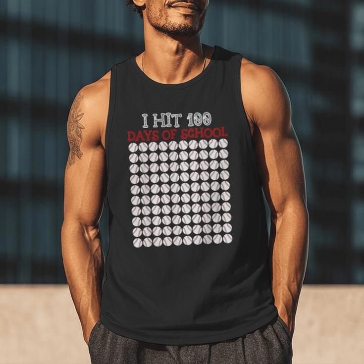 I Hit 100 Days Of School Baseball Lover Teacher Student Men Tank Top