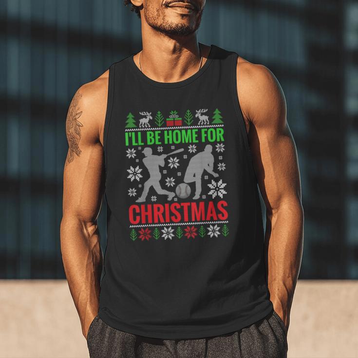 I'Ll Be Home For Christmas Baseball Xmas Men Tank Top I'Ll Be Home For Christmas Baseball Xmas Men Tank Top
