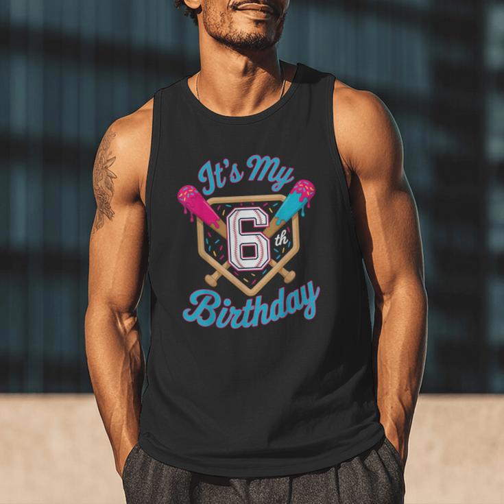 It's My 6th Birthday Baseball Fan Fun Party Celebration Men Tank Top It's My 6th Birthday Baseball Fan Fun Party Celebration Men Tank Top