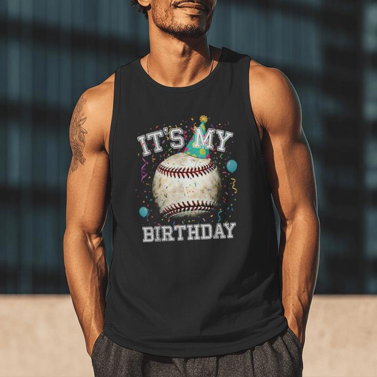 Its My Birthday Vintage Baseball Celebration For Men Kids Men Tank Top Its My Birthday Vintage Baseball Celebration For Men Kids Men Tank Top
