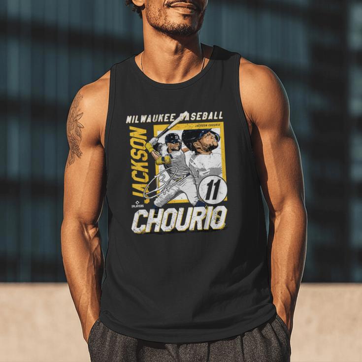 Jackson Chourio Milwaukee MLB Baseball Player MLBJCH203M Men Tank Top
