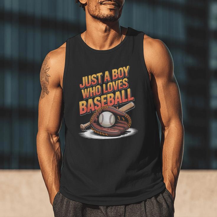 Just A Boy Who Loves Baseball Player Kids Men Tank Top Just A Boy Who Loves Baseball Player Kids Men Tank Top