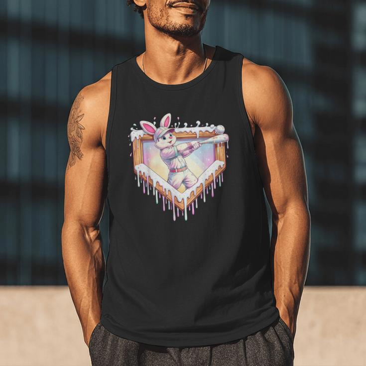 Kids Happy Easter Bunny Playing Baseball Boy Ice Cream Drip Men Tank Top Kids Happy Easter Bunny Playing Baseball Boy Ice Cream Drip Men Tank Top