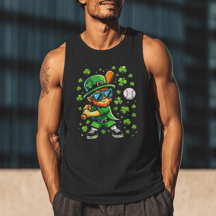 Leprechaun Playing Baseball Happy St Patricks Day Men Boys Men Tank Top Leprechaun Playing Baseball Happy St Patricks Day Men Boys Men Tank Top