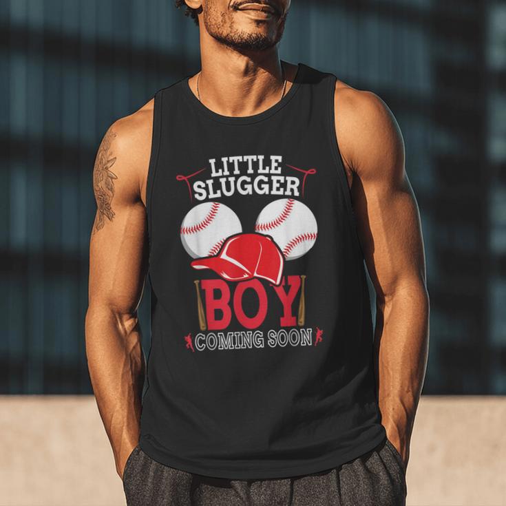 Little Slugger Boy Coming Soon Baby Announcement Baseball Men Tank Top Little Slugger Boy Coming Soon Baby Announcement Baseball Men Tank Top