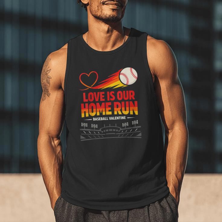 Love Is Our Home Run Baseball Valentine Couple Men Tank Top Love Is Our Home Run Baseball Valentine Couple Men Tank Top
