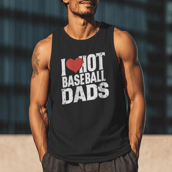 I Love Hot Baseball Dads Gag Y2k Valentines Joke Men Tank Top
