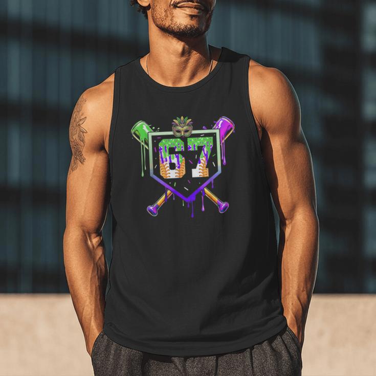 Mardi Gras Baseball Carnival Party Ice Cream Drip Boys Men Tank Top Mardi Gras Baseball Carnival Party Ice Cream Drip Boys Men Tank Top