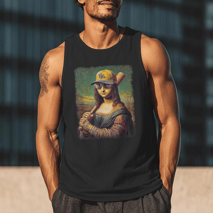 Mona Lisa Baseball Trending Aesthetic Streetwear Men Tank Top