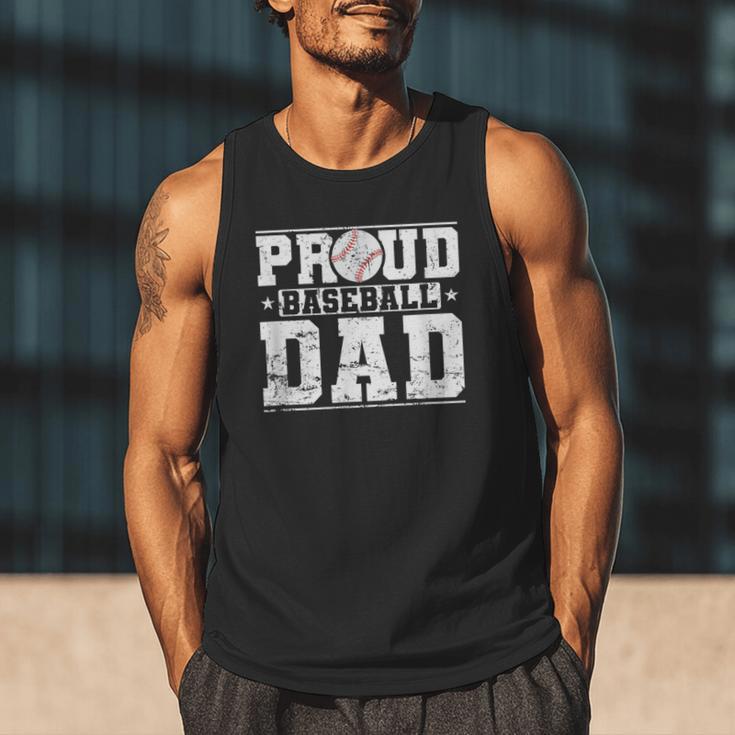 Proud Baseball Dad Sports Father Baseball Fan Men Tank Top