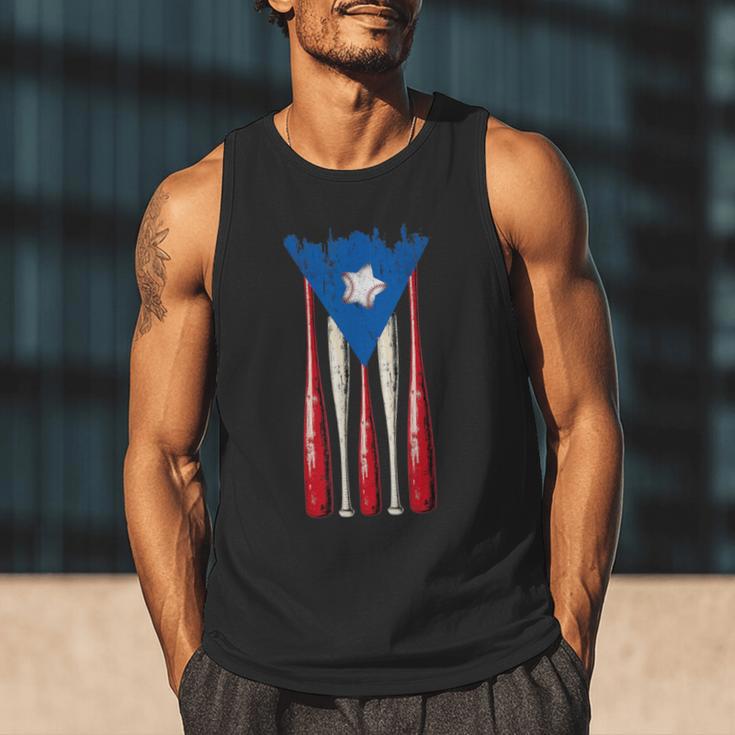 Puerto Rican Baseball Bats Puerto Rico Flag Pride BéIsbol Men Tank Top