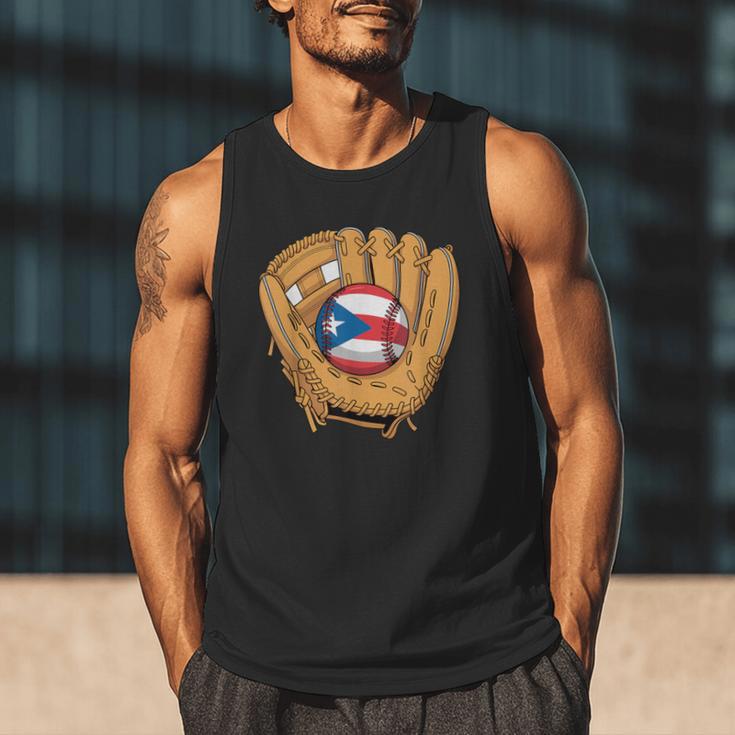 Puerto Rican Flag Baseball Player Boricua Pride Beisbol PR Men Tank Top