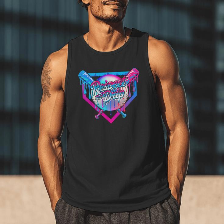 Respect The Drip Baseball Ice Cream For Kids Boys Youth Men Tank Top