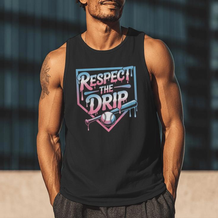 Respect The Drip Baseball Player Men Tank Top Respect The Drip Baseball Player Men Tank Top