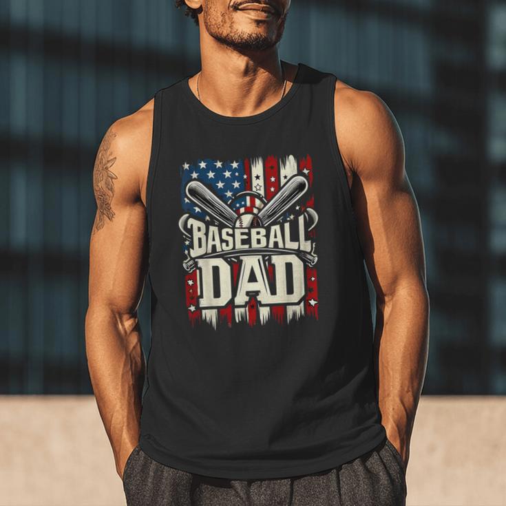 Retro American Flag Baseball Dad Father's Day Men Tank Top Retro American Flag Baseball Dad Father's Day Men Tank Top
