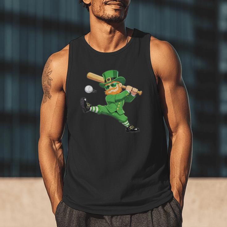 Retro Leprechaun Baseball St Patricks Day Sport Men Boy Kids Men Tank Top