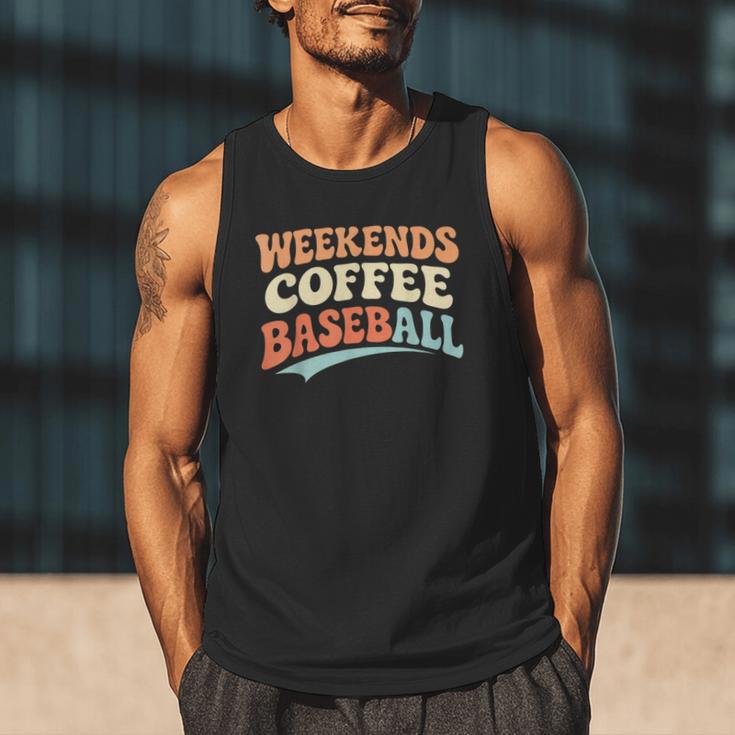 Weekends Coffee Baseball Retro Vibes Men Tank Top Weekends Coffee Baseball Retro Vibes Men Tank Top