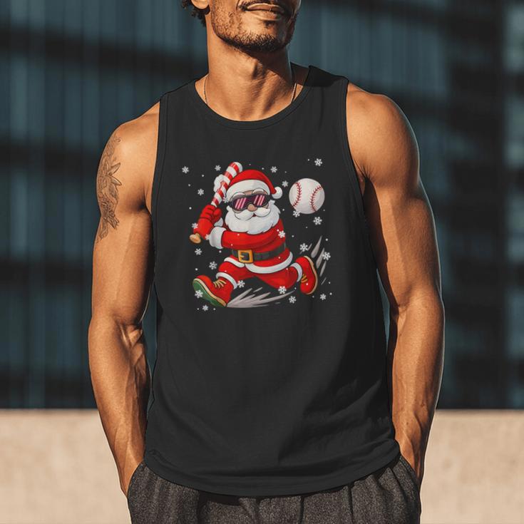 Santa Baseball Christmas Pajamas Xmas Men Boy Toddlers Men Tank Top