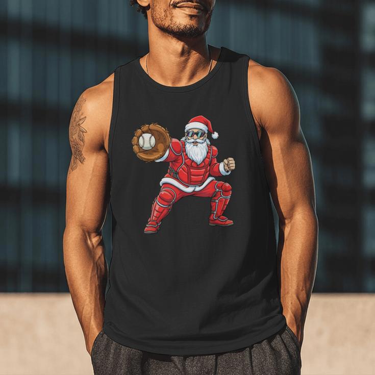 Santa Playing Baseball Baseball Lover Baseballer Xmas Men Tank Top Santa Playing Baseball Baseball Lover Baseballer Xmas Men Tank Top