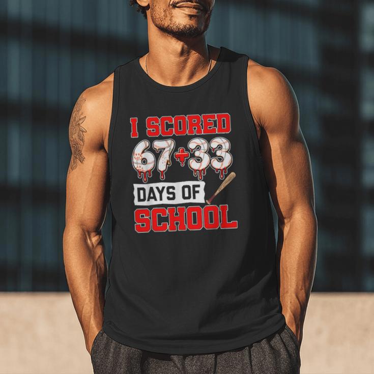 I Scored 6733 100th Days Of School Baseball Six Seven Meme Men Tank Top