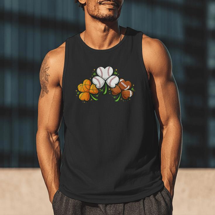 Shamrock Baseball Basketball Football St Patricks Day Men Tank Top Shamrock Baseball Basketball Football St Patricks Day Men Tank Top