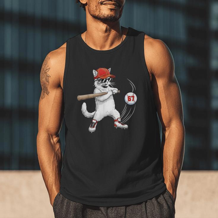Six Seven 67 Baseball Cat Birthday Men Kids Boys Men Tank Top Six Seven 67 Baseball Cat Birthday Men Kids Boys Men Tank Top