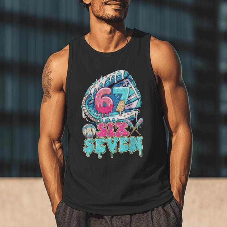 Six Seven 67 Ice Cream Drip Baseball For Boy Kids Youth Men Tank Top Six Seven 67 Ice Cream Drip Baseball For Boy Kids Youth Men Tank Top
