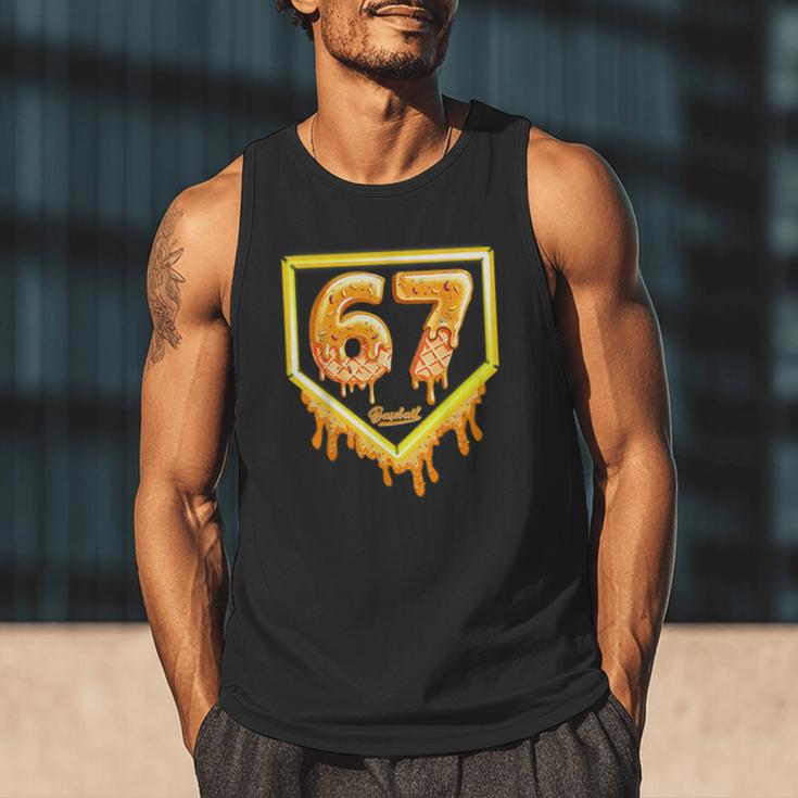Six Seven 67 Meme Gen Alpha Slang Baseball 101 Men Tank Top
