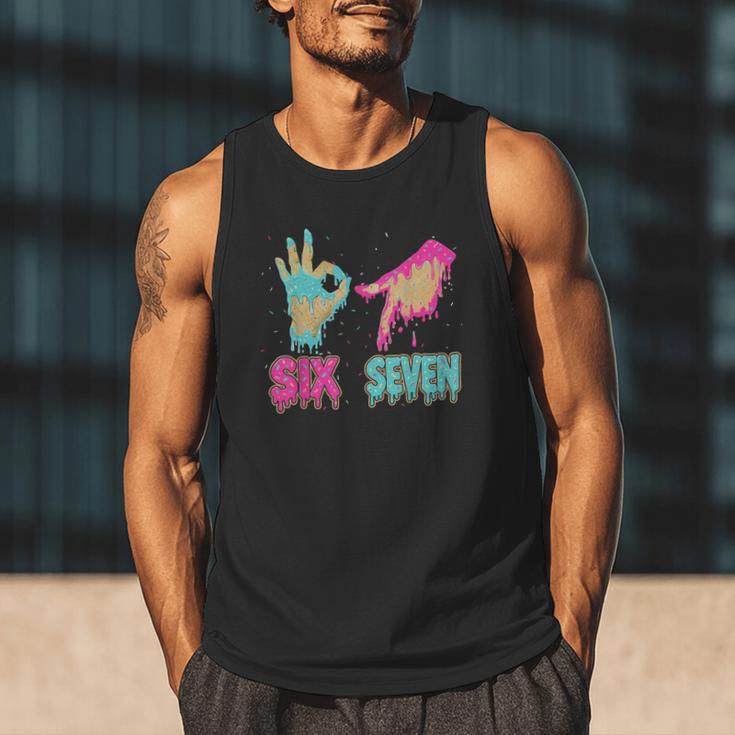 Six Seven 67 Meme Ice Cream Drip Baseball For Boy Kids Men Tank Top